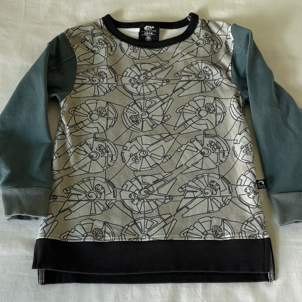 Rags x Star Wars Crewneck Millennium Falcon Print Kids Size 5-6 Unisex